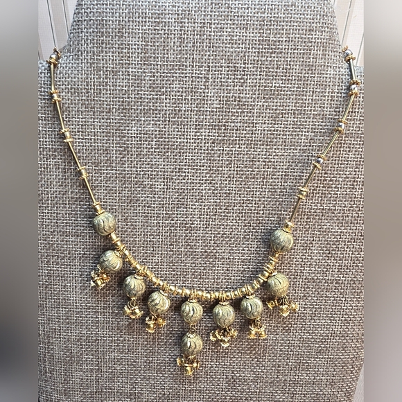 The Unbranded Brand Jewelry - Boho Tribal Gold Bead Statement Necklace